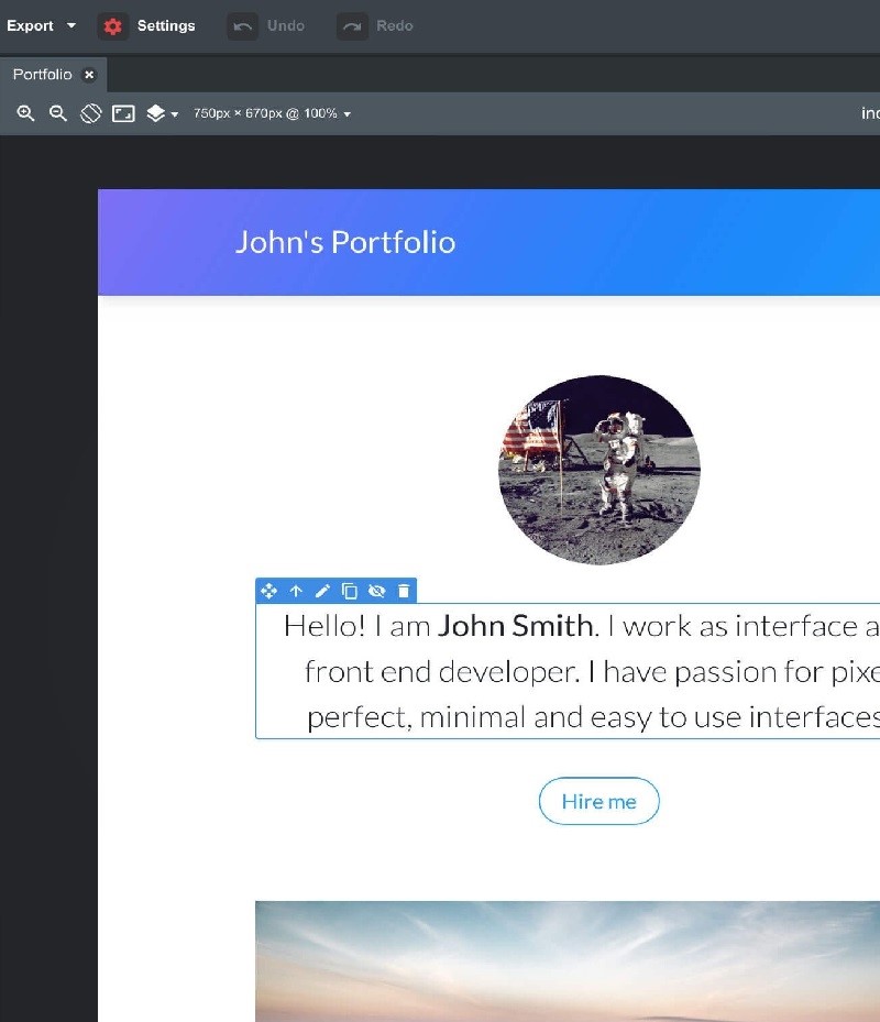 captura de pantalla de Bootstrap Studio